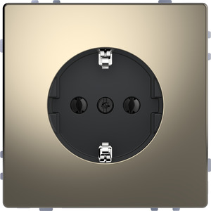 Merten  SCHUKO-Steckdose,  System Design, Nickelmetallic 