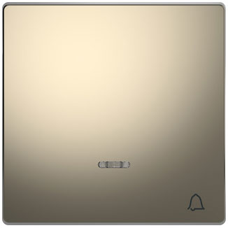 Merten Wippe mit Kontrollfenster und Aufdruck Klingel, System Design, Nickelmetallic 