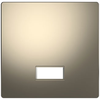 Merten Wippe mit rechteckigem Symbolfenster, System Design, Nickelmetallic 