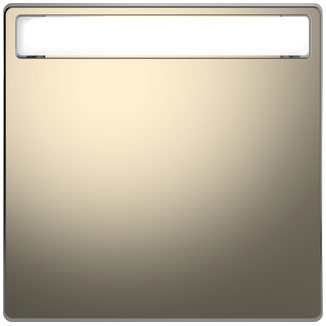 Merten Wippe  mit Schriftfeld, System Design, Nickelmetallic 