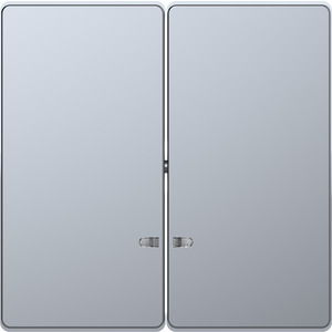 Merten Doppelwippe mit Kontrollfenster, System Design, Edelstahl (lackiert) 