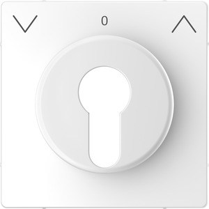 Merten  Zentralplatte für Rollladen-Tast-Rastschalter-Einsätze, System Design, Lotosweiß 