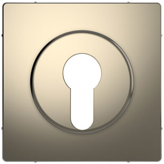 Merten  Zentralplatte für Wechsel-Rastschalter-Einsatz, System Design, Nickelmetallic 