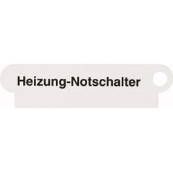 Schriftfeldeinlagen für Heizung-Notschalter 