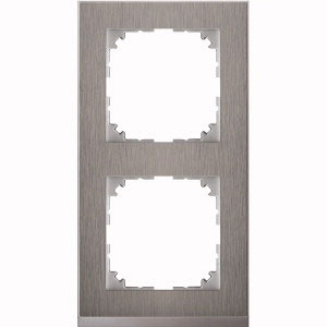 M-Pure Decor-Rahmen 2fach (Edelstahl/aluminium) 