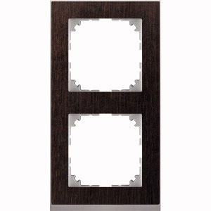 M-Pure Decor-Rahmen 2fach (Wenge/aluminium) 