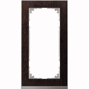 M-Pure Decor-Rahmen, 2fach ohne Mittelsteg (Wenge/aluminium) 