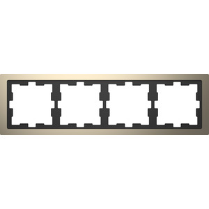 Merten D-Life Rahmen, 4fach, Nickelmetallic 