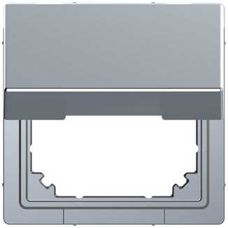 Merten Adapter mit Klappdeckel um System M in System Design zu integrieren, Edelstahl (lackiert) 