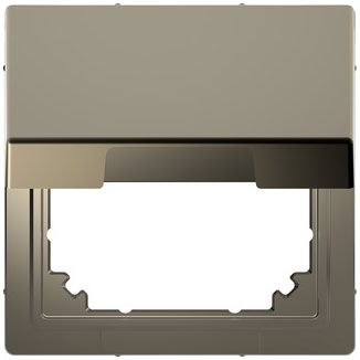 Merten Adapter mit Klappdeckel um System M in System Design zu integrieren, Nickelmetallic 