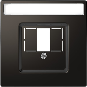 Merten  Zentralplatte mit rechteckigem Ausschnitt und Schriftfeld  System Design, Anthrazit 
