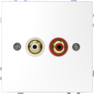 Merten Steckdose für Audio Anschluss, System Design, Lotosweiß 