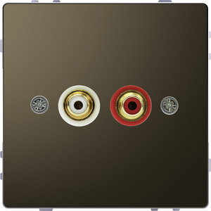Merten Steckdose für Audio Anschluss, System Design, Moccametallic 