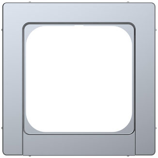 Merten Adapter für Einsätze nach DIN 49075, System Design, Edelstahl (lackiert) 