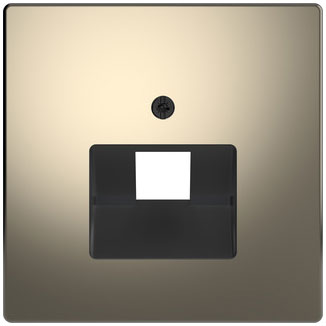 Merten  Zentralplatte für UAE-Einsatz, 1fach, System Design, Nickelmetallic 