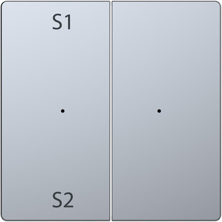 Merten Wippe für Taster-Modul 2fach (Szene 1/2, blank), System Design Edelstahl (lackiert) 