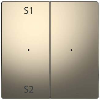 Merten Wippe für Taster-Modul 2fach (Szene 1/2, blank), System Design Nickelmetallic 