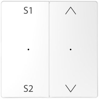 Merten Wippe für Taster-Modul 2fach (Szene 1/2, Pfeile Auf/Ab), System Design Lotosweiß 