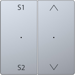 Merten Wippe für Taster-Modul 2fach (Szene 1/2, Pfeile Auf/Ab), System Design Edelstahl (lackiert) 