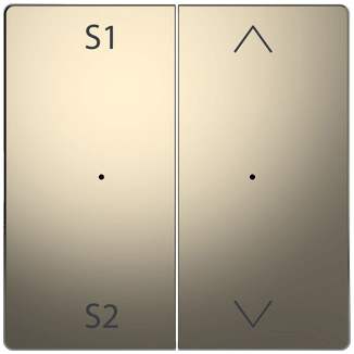 Merten Wippe für Taster-Modul 2fach (Szene 1/2, Pfeile Auf/Ab), System Design Nickelmetallic 