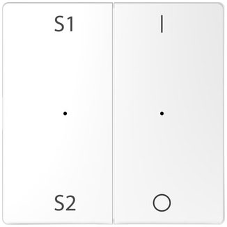 Merten Wippe für Taster-Modul 2fach (Szene 1/2, 1/0), System Design Lotosweiß 