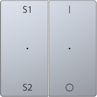 Merten Wippe für Taster-Modul 2fach (Szene 1/2, 1/0), System Design Edelstahl (lackiert) 
