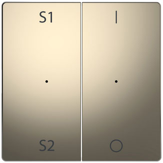 Merten Wippe für Taster-Modul 2fach (Szene 1/2, 1/0), System Design Nickelmetallic 