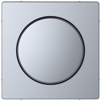 Merten  Zentralplatte mit Drehknopf, System Design, Edelstahl (lackiert) 