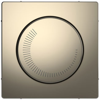 Merten  Zentralplatte für Drehzahlsteller, System Design, Nickelmetallic 