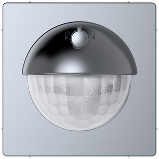 Merten ARGUS 180 UP Sensor-Modul mit Schalter, System Design Edelstahl (lackiert) 