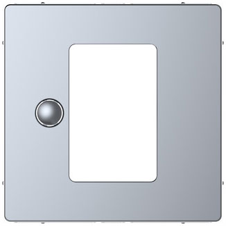 Merten Zentralplatte f.Univ. Temperaturregler-Eins. m. Touch-Display, System Design, Edelstahl lack. 