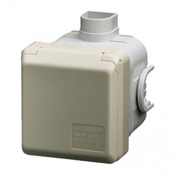 Mennekes UP-Steckdose Cepex 4125, 16A / 400V / 5-polig, IP44, perlweiss - mit UP-Einbaudose 