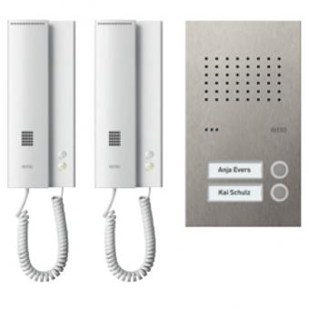 Acero pur Audio-Set für 2 Wohneinheiten, Türstation edelstahl 