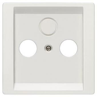 Siemens Delta Style Abdeckung für Antennensteckdose 2-Loch und 3-Loch (titanweiß) 