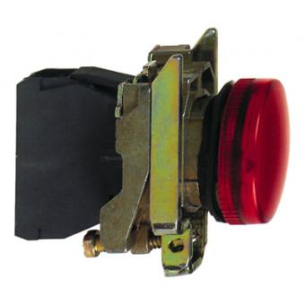 Schneider Leuchtmelder XB4BVB4 Komplettgerät, Metall, 24V, rot 