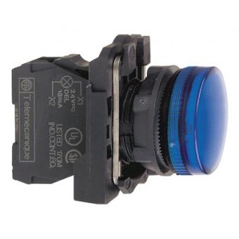 Schneider Leuchtmelder XB5AVB6 Komplettgerät, Kunsstoff, 24V, blau 