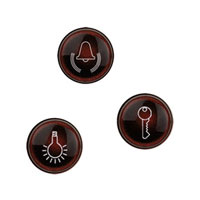 ELSO Renova Knopf bedruckt Symbol Lampe, rot 