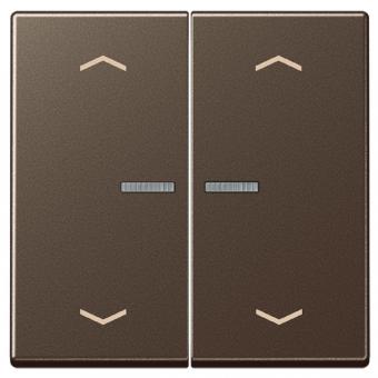Jung Wippe mit Lichtleiter, mit Pfeilsymbolen für Taster 2fach, Duroplast lackiert, Serie A, mokka 