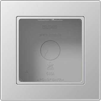 Jung A CUBE Aufputz-Kappe, 1-fach (aluminium-lackiert) 