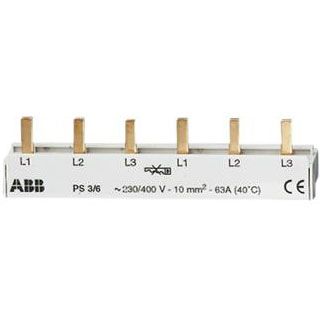 ABB PS  3/6, Phasenschiene 3polig, 6 Platzeinheiten, 10mm² 