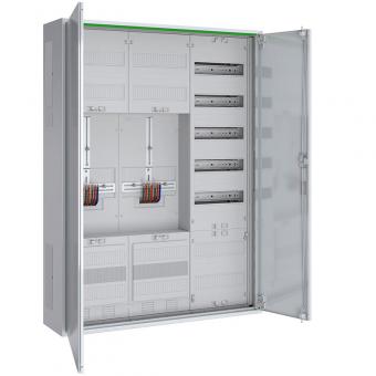 ABN Zählerschrank ABNRS307Z0012, 2 Zählerplätze 3-Punkt, 1 Verteilerfeld mit APZ 