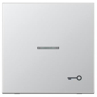 Wippe mit Symbol "Tür" mit Lichtleiter (Aluminium) 