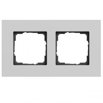 GIRA Abdeckrahmen 2-fach - Esprit (Aluminium grau matt/lackiert) 