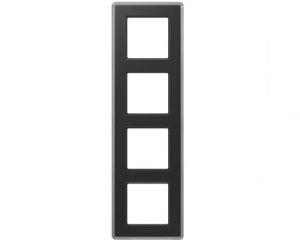 Jung Glasrahmen A VIVA, 4-fach (schwarz) 