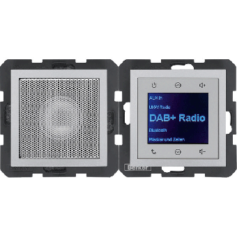 Berker Radio Touch UP DAB+, Bluetooth mit Lautsprecher S.1/B.3/B.7 (alu, matt) 