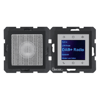 Berker Radio Touch UP DAB+, Bluetooth mit Lautsprecher S.1/B.3/B.7 (anthrazit, matt) 