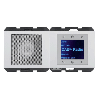 Berker Radio Touch UP DAB+, Bluetooth mit Lautsprecher K.1(polarweiß hochglänzend) 