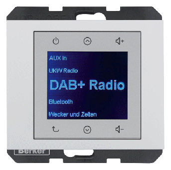 Berker Radio Touch UP DAB+, Bluetooth K.1(polarweiß hochglänzend) 