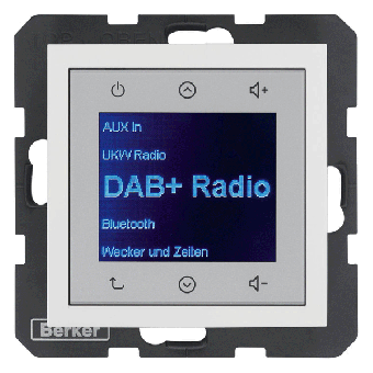 Berker Radio Touch UP DAB+, Bluetooth S.1/B.3/B.7 (polarweiß glänzend) 