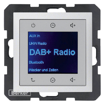 Berker Radio Touch UP DAB+, Bluetooth S.1/B.3/B.7 (polarweiß matt) 
